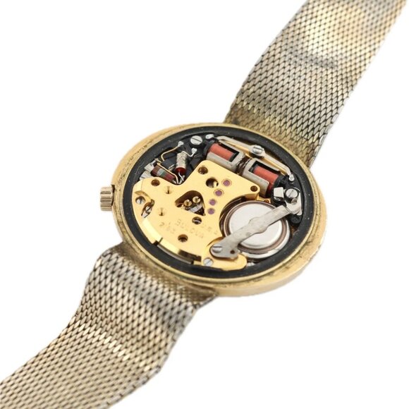 Vintage 36mm Accutron Bark Finish Ladies Tuning Fork Wristwatch 218 USA 10k GF - Picture 2 of 8